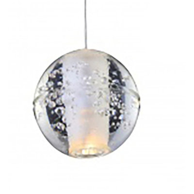 Luminaire suspendu sphère en cristal 1 lumière