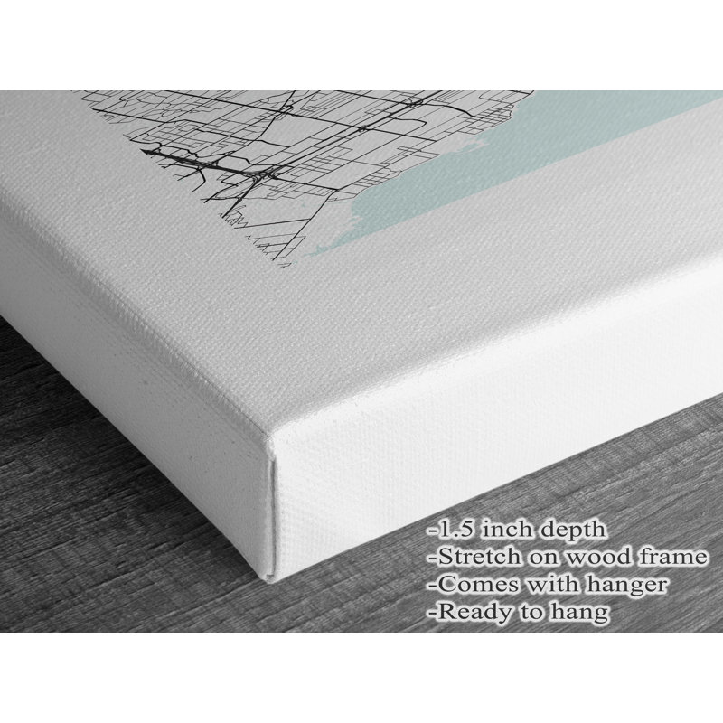 Toronto Map Print Canada Canvas Print