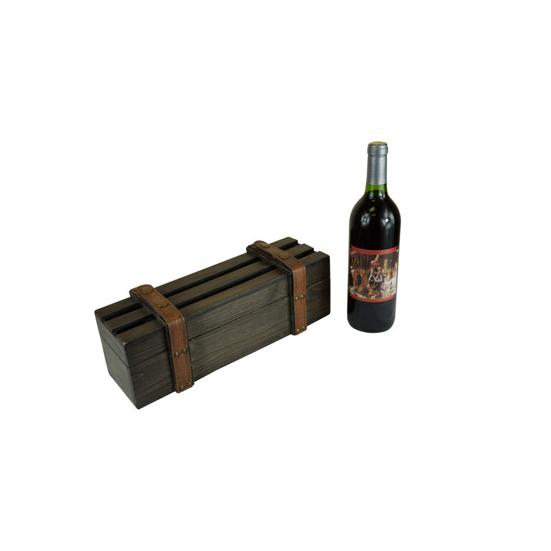 Porte-bouteilles en bois de grange, H 4,75 po x l 14,25 po x P 4,75 po