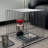 Simple Square Retro Side Table Bedside Table Coffee Table, Fashion Metal Silver Coffee Table Magazine