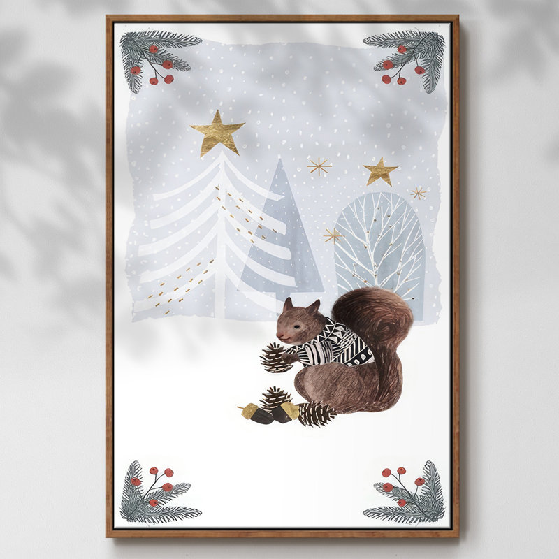 " Cozy Christmas Collection B ", Walnut, 37" H x 25" W x 1.5" D