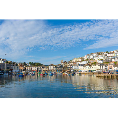 Brixham Harbour Boats - Wrapped Canvas Print