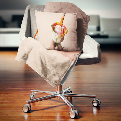 Person Beautiful Rose - Floral Printed Pillow