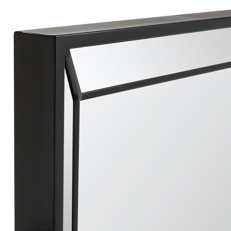 Tavonta Metal Wall Mirror, Black