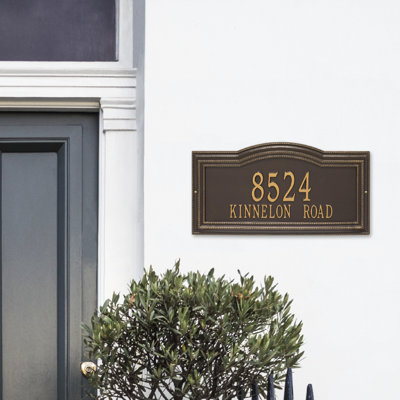 Plaque d'adresse murale sur 2 lignes Signature Series
