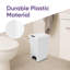 Superio 2-Pack 6.5L Slim Step & Push Trash Can - Dual Opening, Smooth Matte Finish, Durable Plastic (9.5"x7"x11.5") - Grey-123539241