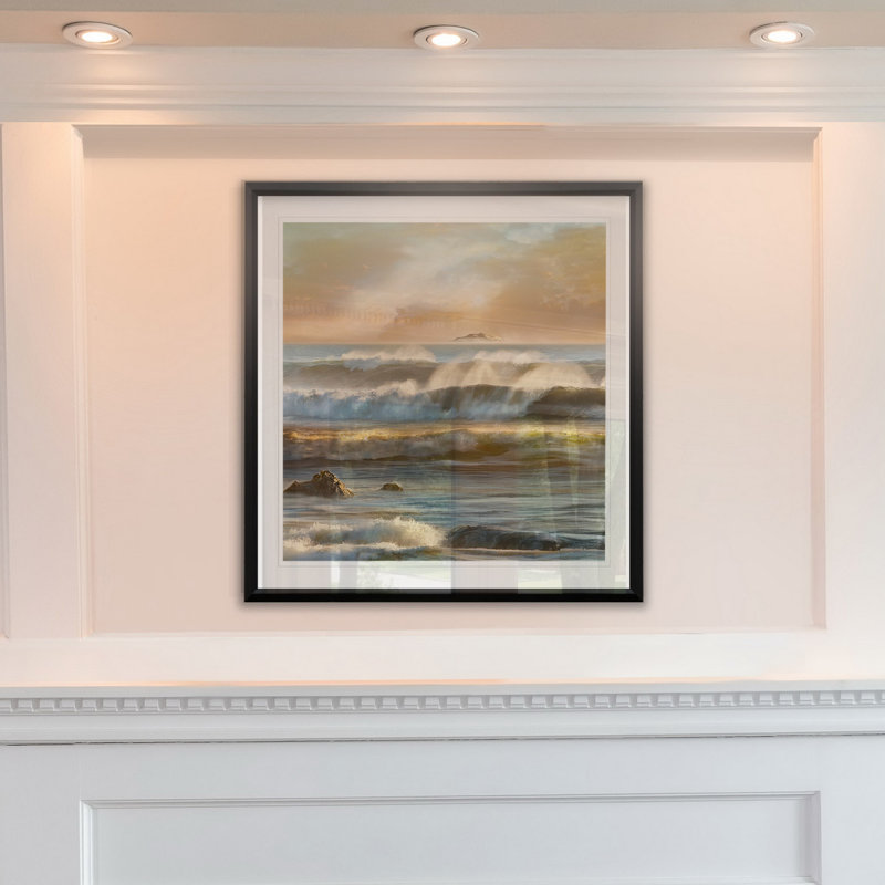 « lointain island ii », impression encadrée, H 22,5 po x l 22,5 po x P 1,5 po