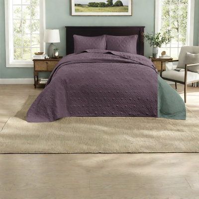 Charmants ensembles de literie réversibles en coton, mauve, style chalet pour la maison