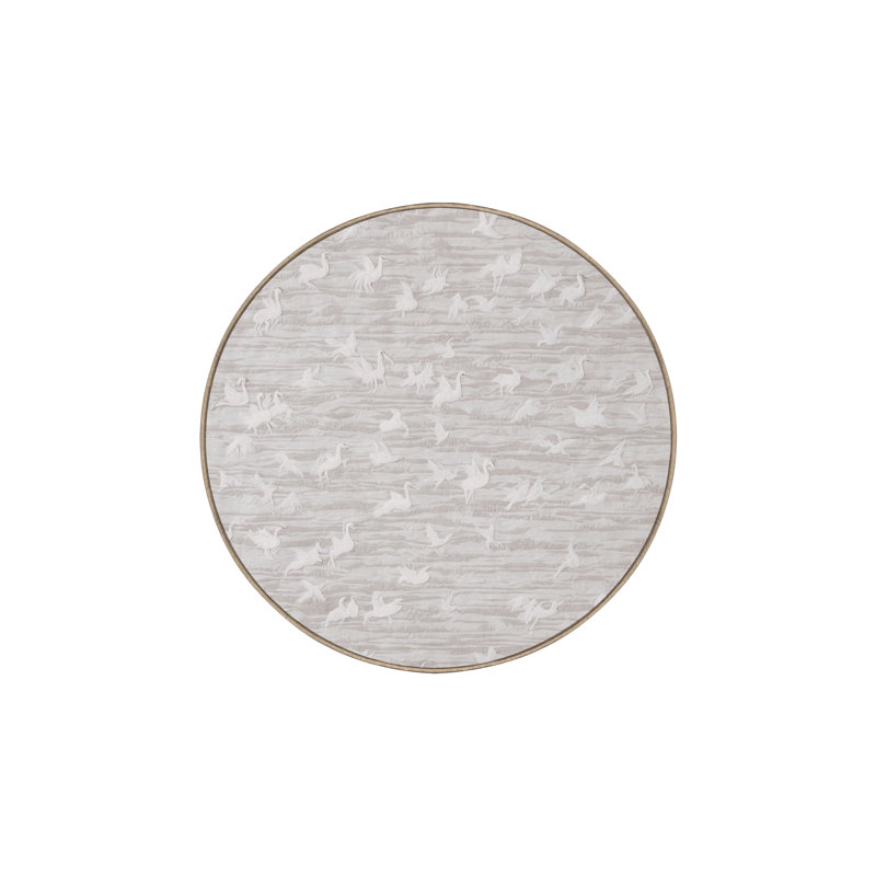 Silky Soft Plush Beige Area Rug, Round 8'