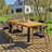 Norwood Acacia Rectangular Solid Wood Top with Stainless Steel Base Dining Table-785890488