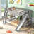 Rustic Bunk Bed With Slide And Guardrail-123857035