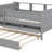 Versatile Twin Daybed With Built-In Drawers And Trundle Bed, Headboard Storage Compartments, Tables, And Convenient USB Charging Station-1971936373