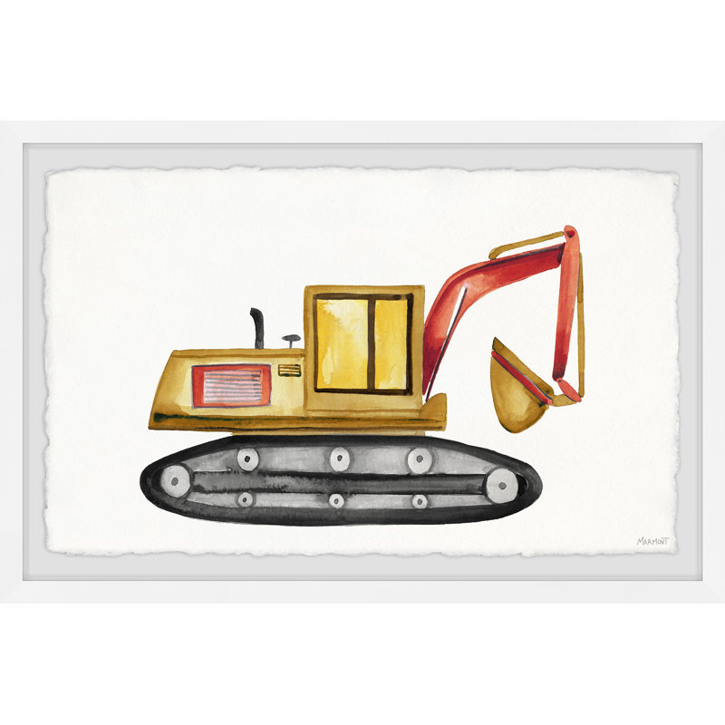 Lesko Excavator, reproduction encadrée, H 8 po x l 12 po x P 1,5 po