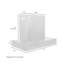 36" KECOM Series 1200 CFM Ducted Wall Mount Range Hood in Brushed 430 Stainless Steel
