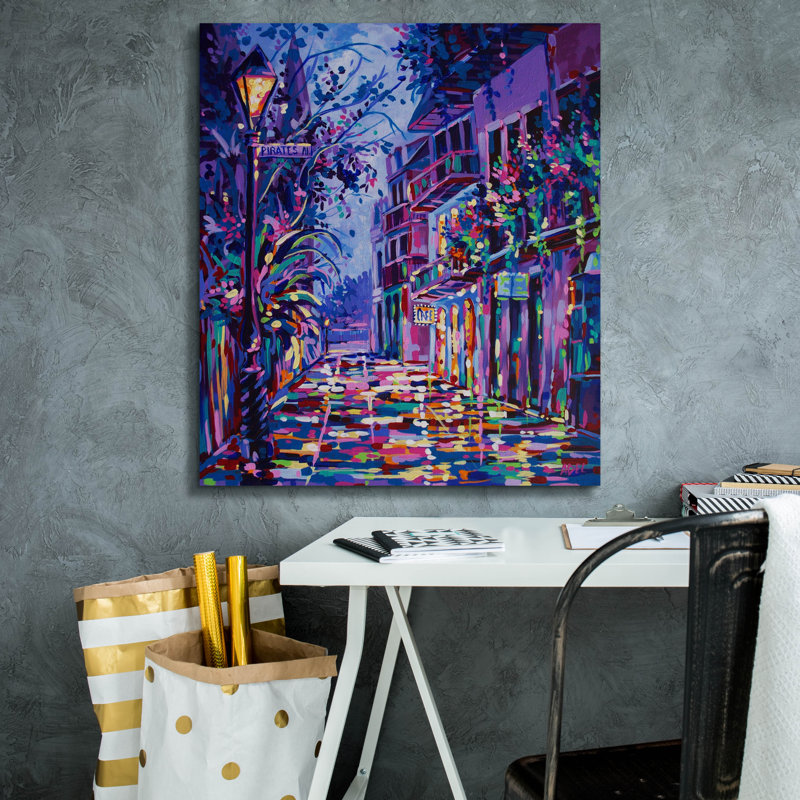  «New Orleans Alley» par ADEL, art mural sur toile, 26 po x 30 po, H 30 po x l 26 po