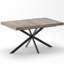 Table de salle à manger rectangulaire extensible de 55,11 po à 70,86 po, plateau Carole gris avec plaque centrale embossée de même couleur, avec boîte de rangement, convient aux salles à manger, cuisines et salons, gris