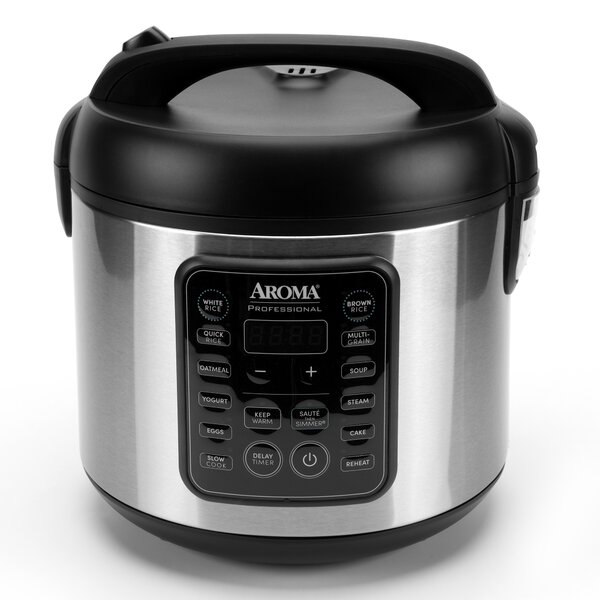 Aroma20-Cup (Cooked) / 5Qt. Cool-Touch Digital Rice & Grain Multicooker ...