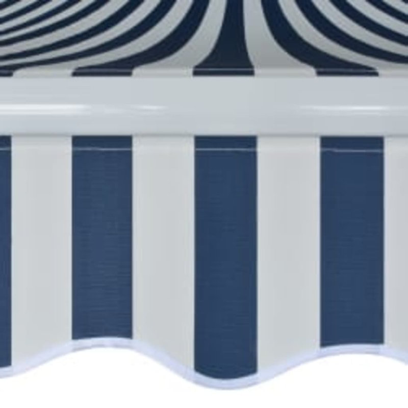 Dakota Fields 350cm W x 250cm D Polyester Anthracite Cover Retractable Patio Awning, 600cm W x 300cm D, Blue