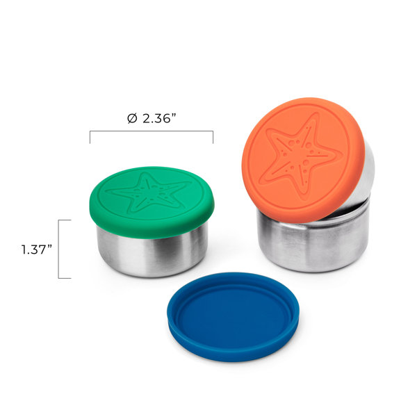 Lazuro Reusable Small Condiment Containers with Lids - Stainless