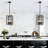 4 - Light Dimmable Industrial Square/Rectangle Lantern Chandelier For Kitchen Island Dining Room Foyer Hallway-108236768