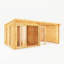 Mercia 20ft x 10ft Studio Pent Log Cabin With Patio Area (44mm)