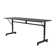 Rectangle 6 Person Height Adjustable Flip Top Training Table with Casters