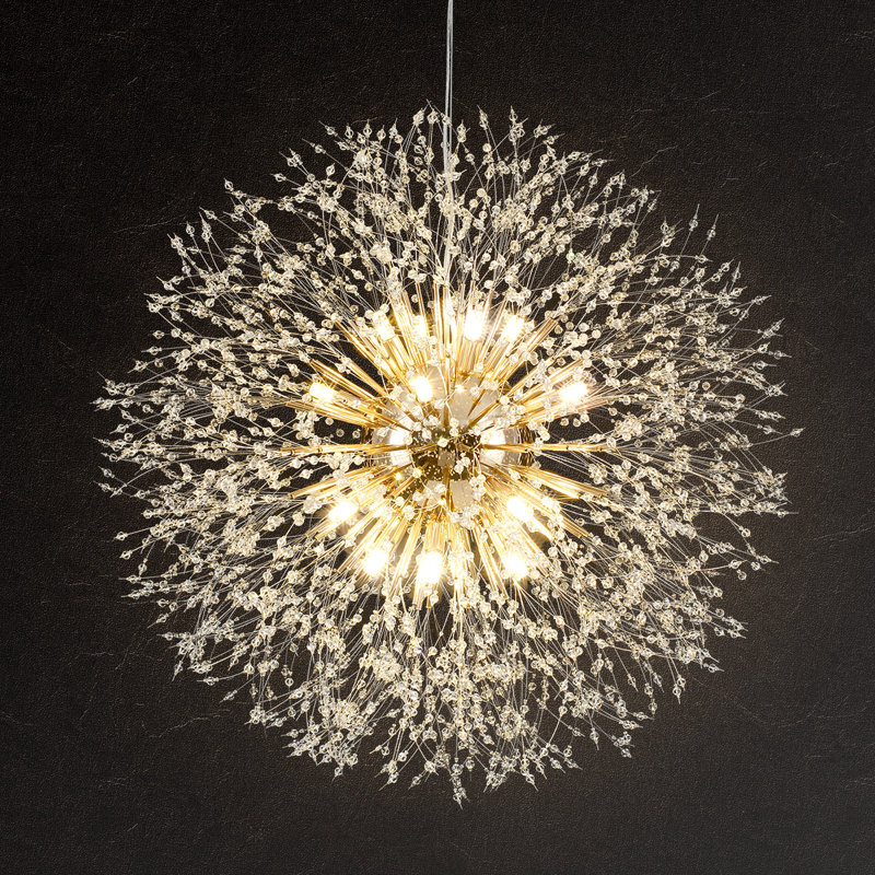 Lustre en cristal sphérique Spoutnik 16 lumières Durtche
