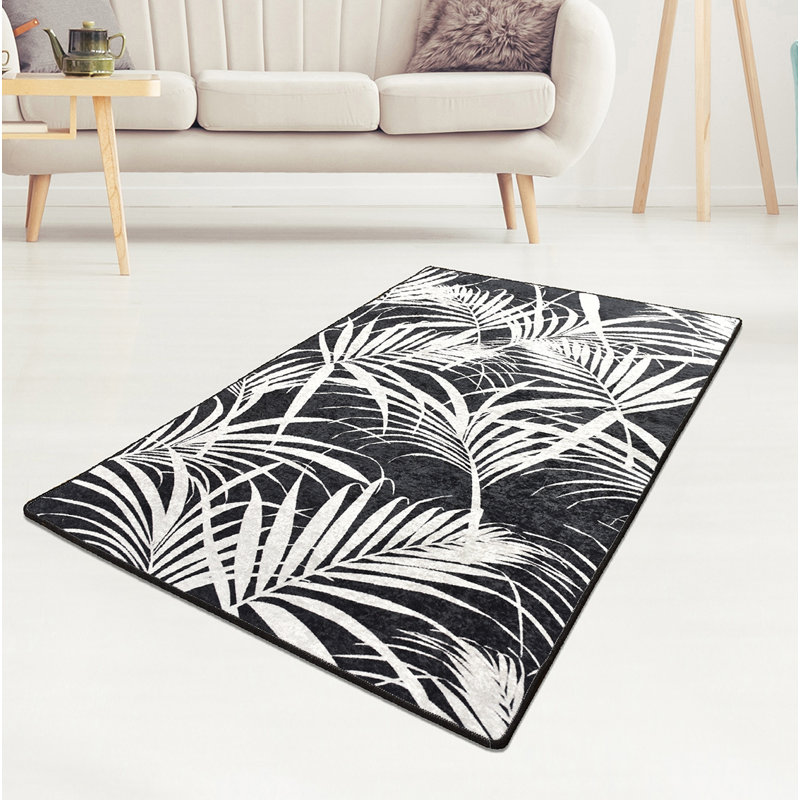 Floral Shag Area Rug, Rectangle 140 x 188cm