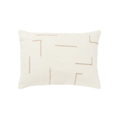 Housse de coussin rectangulaire avec insert lombaire 100% coton Odile