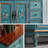 Blue Solid Wood Sideboard