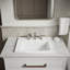Lavabo de salle de bain rectangulaire encastré en porcelaine vitreuse avec trop-plein Archer®-10940425-19195598
