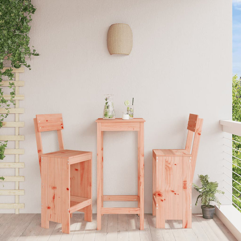 Agustine Solid Wood Counter Stool, Pink Oak