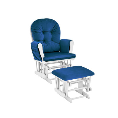 Lafever Glider And Ottoman Wood And Fabric