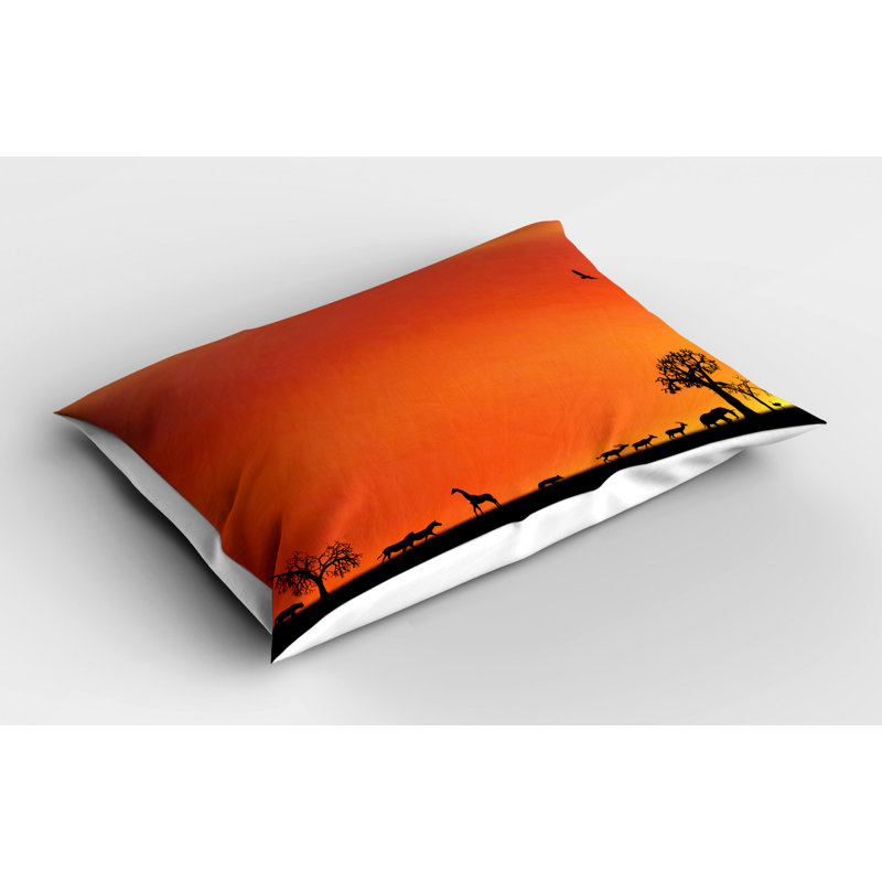 Sun Polyester Machine Printed Sham Set, King