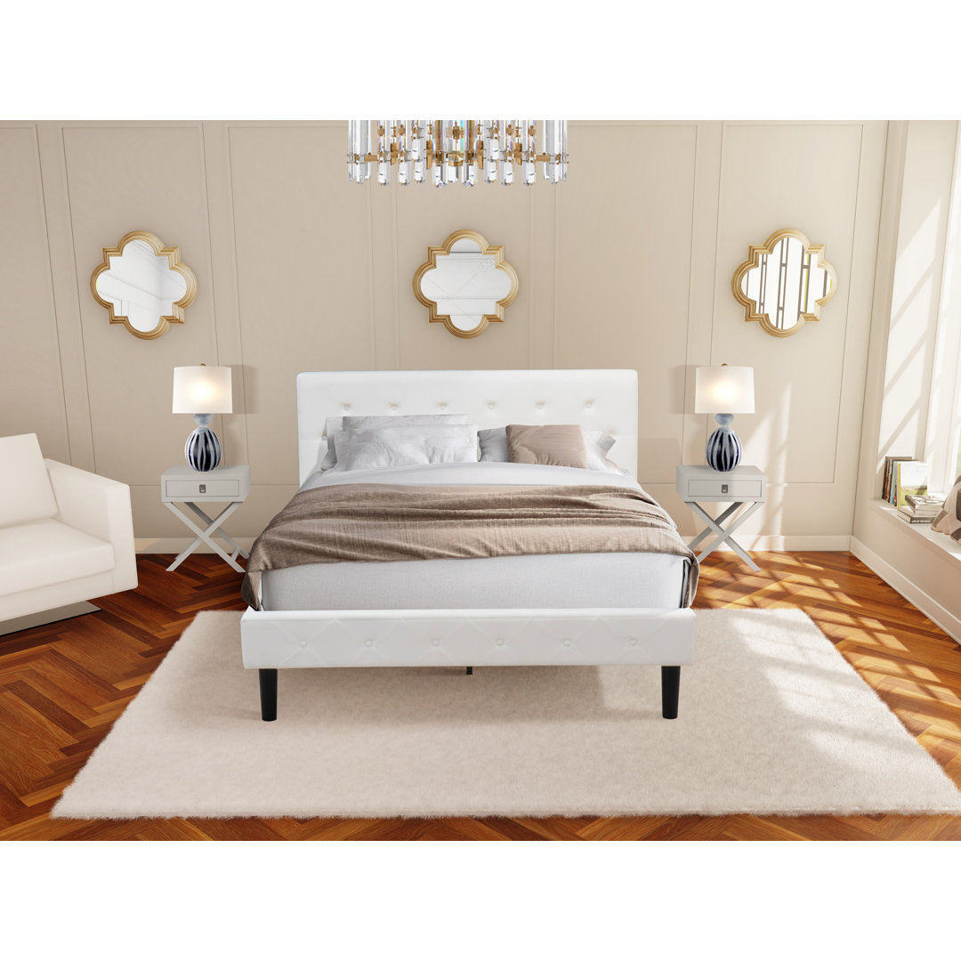 Mignone Upholstered Platform 3 Piece Bedroom Set Longshore Tides 