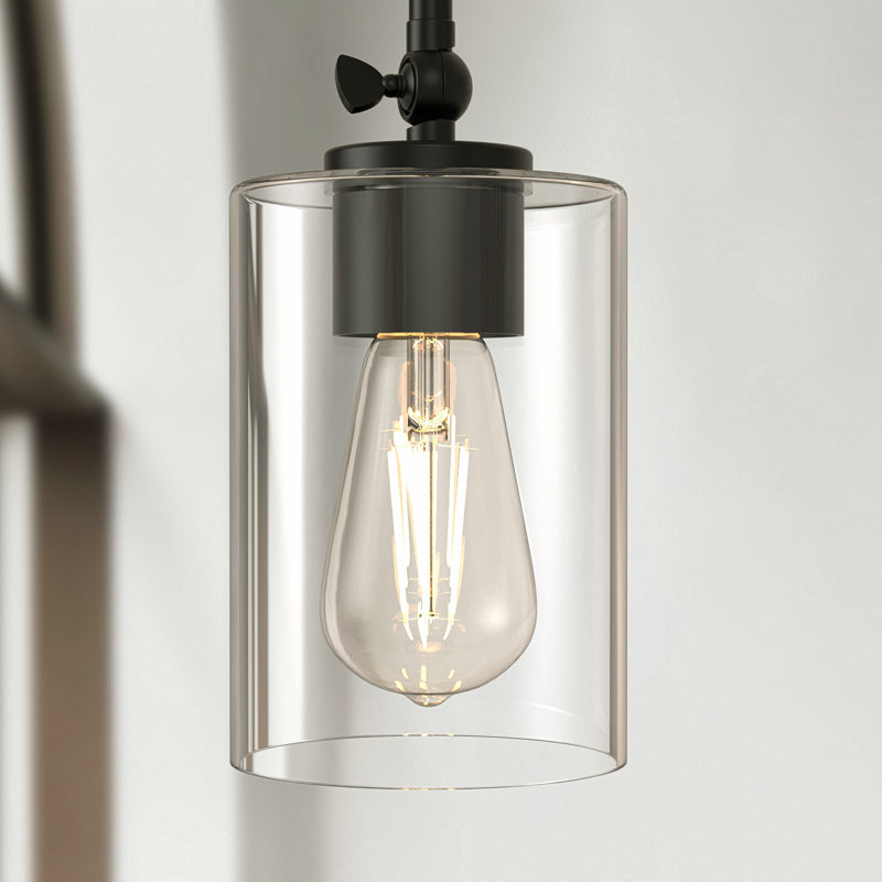 Agnella 1 - Light Matte Black Single Pendant(3-Pack), Clear