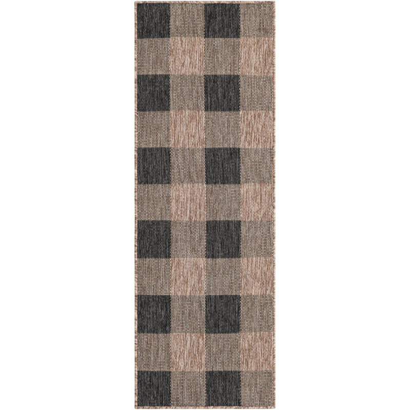 Tapis intérieur / extérieur Borrego , Tapis de couloir 2 pi x 6 pi 1 po