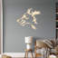 Art mural abstrait en forme de loup - Argent ACM (21,8 po x 24 po)-716951894-716951888