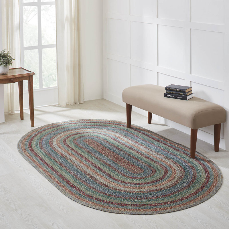 Matevia Geometric Indoor Rug, Oval 5' x 8'