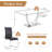 5-Piece Modern Rectangular Tempered Glass Dining Set with Metal Base and Faux Leather Cantilever Chairs-2130442608-2092128787-2092128785