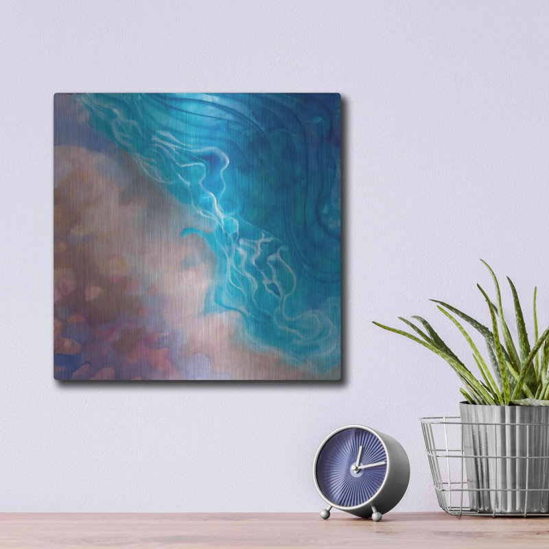 Art mural en métal Brayden Studio «Beachy Pinks» par Louise Montillio, H 12 po x l 12 po