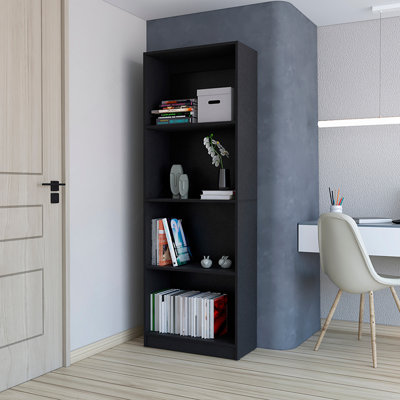 Bibliothèque, bureau, noir