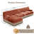 135-Inch 4-Seater Velvet Upholstered Sofa With Ottoman, Suitable For Living Rooms, Conference Rooms, And Bedrooms.-285201299-285201294