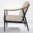 26" Wide Mid-Century Modern Accent Chair Comfy Reading Armchair for Living Room & Bedroom & Office-1986611911