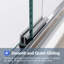 Porte de douche coulissante réglable double l 60 po x H 76 po avec verre trempé transparent de 6 mm pour la salle de bain-110089816