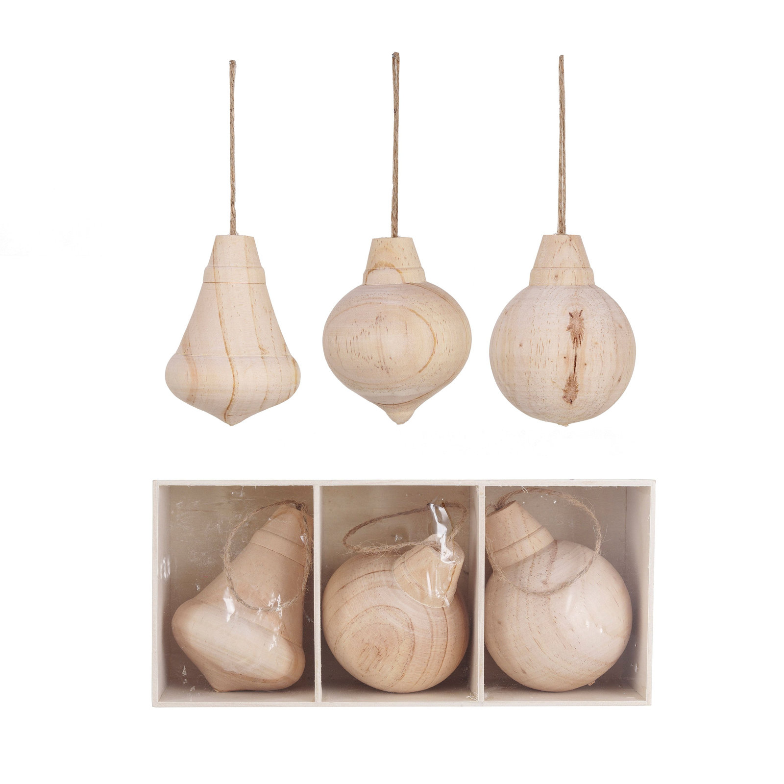 3.5'' Wood Holiday Shaped Ornament