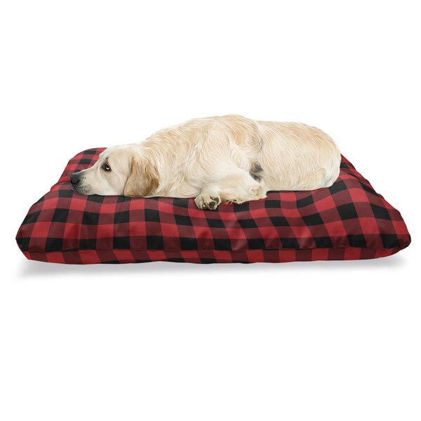 Harry Barker Buffalo Check Small Envelope Pet Bed Cover Only - Red at Riverbend Home