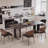 Simple Modern Rectangular Rock Slab Dining Table-107432610