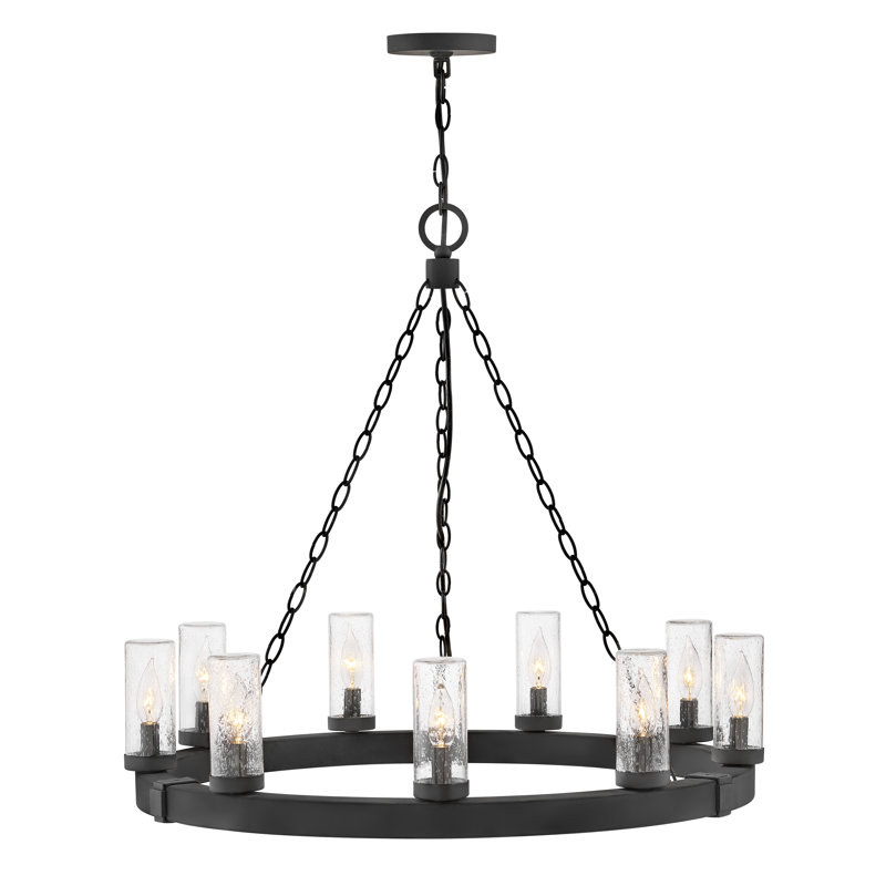 Sawyer Outdoor Chandelier, 27.75" H x 30" W x 30" D