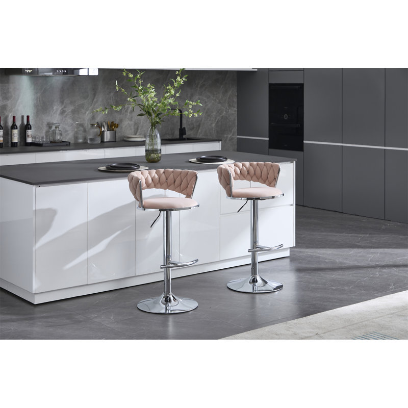 Ensemble de 2 tabourets de bar (sans table), Rose